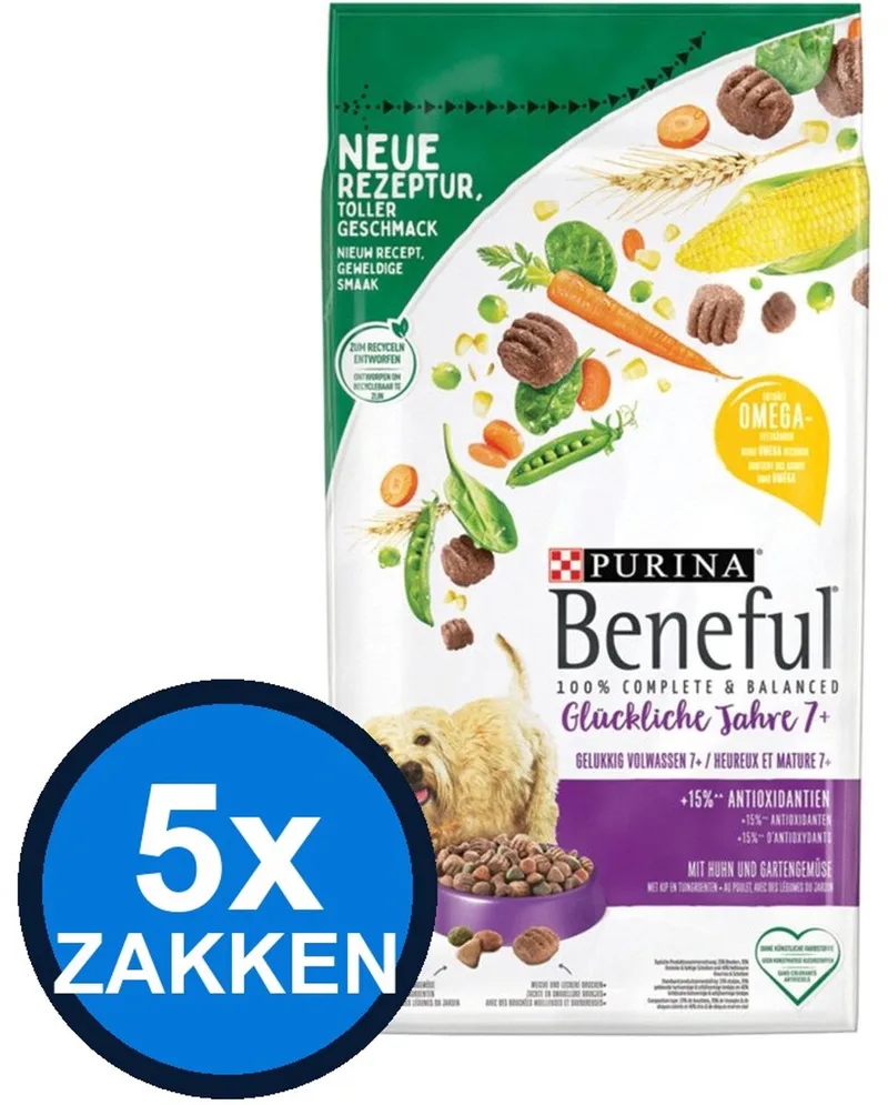 5x Beneful - Gelukkig Volwassen - Hondenvoer Droogvoer - 1.4 kg by Beneful – product photo