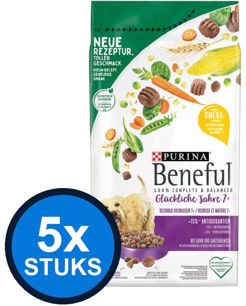 5x Beneful - Gelukkig Volwassen - Hondenvoer Droogvoer - 1.4 kg von Beneful – Produktfoto