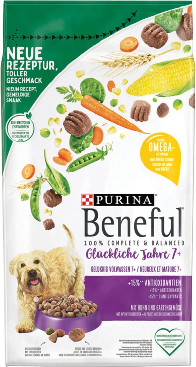 Gelukkig Volwassen 7plus Kip&Groente - Hondenvoer - 1.4 kg von Beneful – Produktfoto