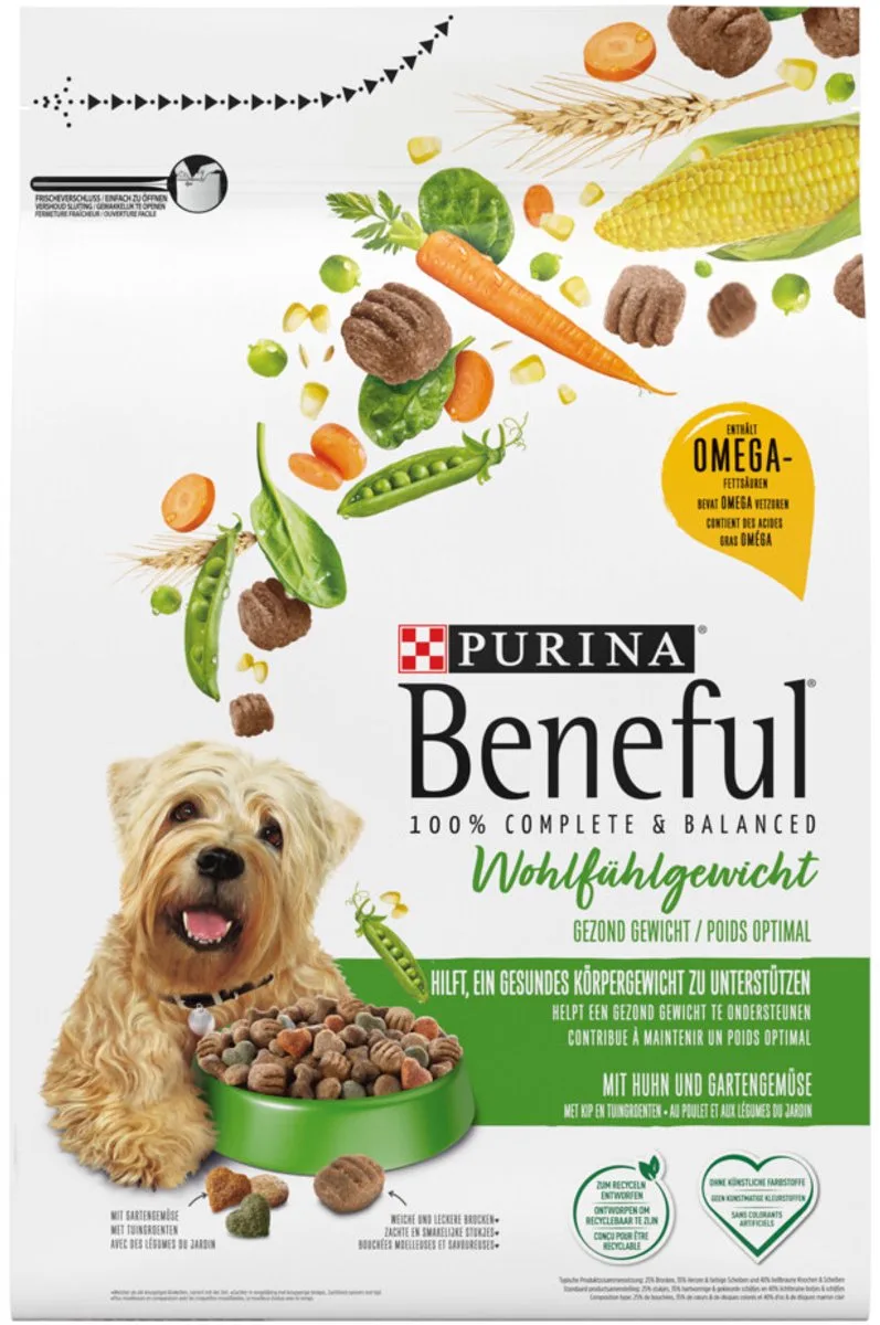 Gezond Gewicht Kip&Groente - Hondenvoer - 4 x 2.8 kg de Beneful – photo produit