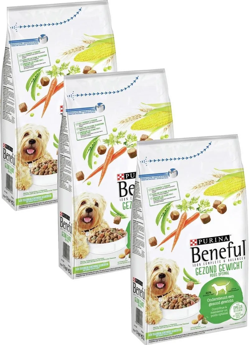 Gezond Gewicht Kip&Rijst - Hondenvoer - 3 x 1.5 kg von Beneful – Produktfoto