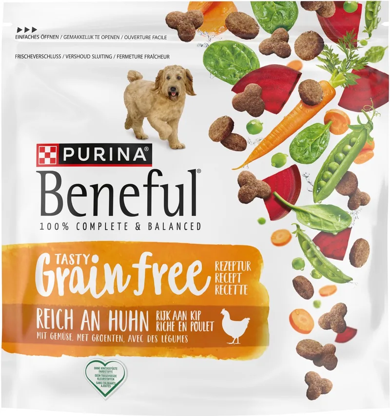 Graanvrij - Hondenvoer Droogvoer - Kip & Groenten - 3 x 1.2 kg by Beneful – product photo