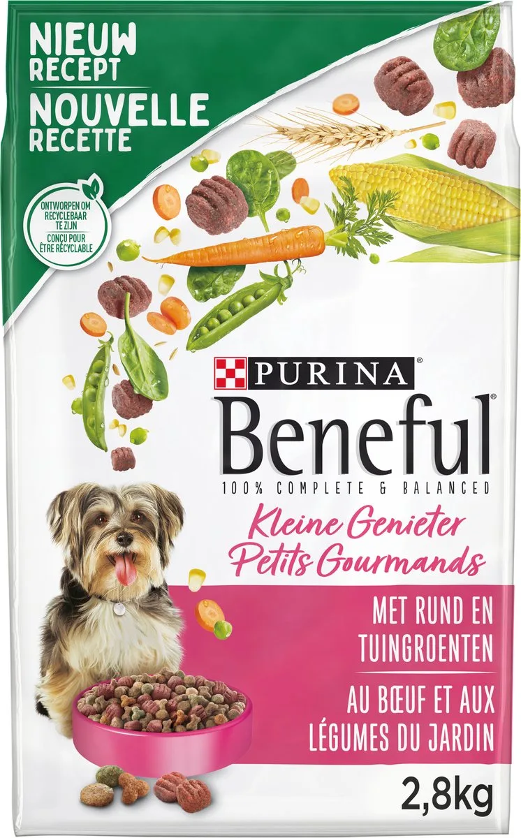 Kleine Genieter - Hondenbrokken met Rund voor kleine honden - 2,8kg by Beneful – product photo