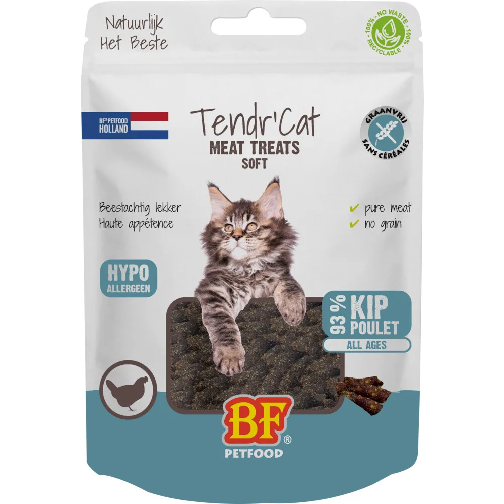 12x BF Petfood Tendr' Kattensnack Kip 65 gr van BF Petfood – productfoto