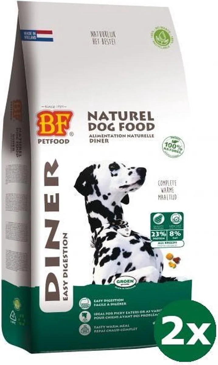 2x10 kg Biofood diner hondenvoer de BF Petfood – photo produit