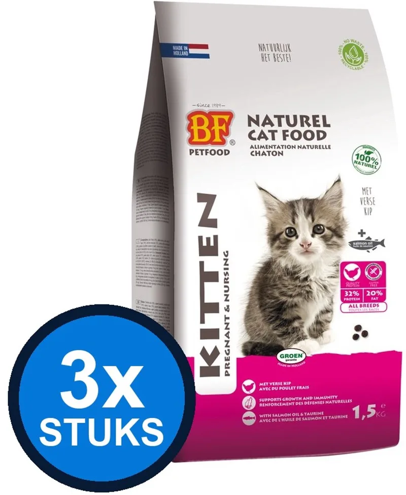 3x Biofood - Premium kitten pregnant/nursing 1,5kg - Kattenvoer - 1.5 kg by BF Petfood – product photo
