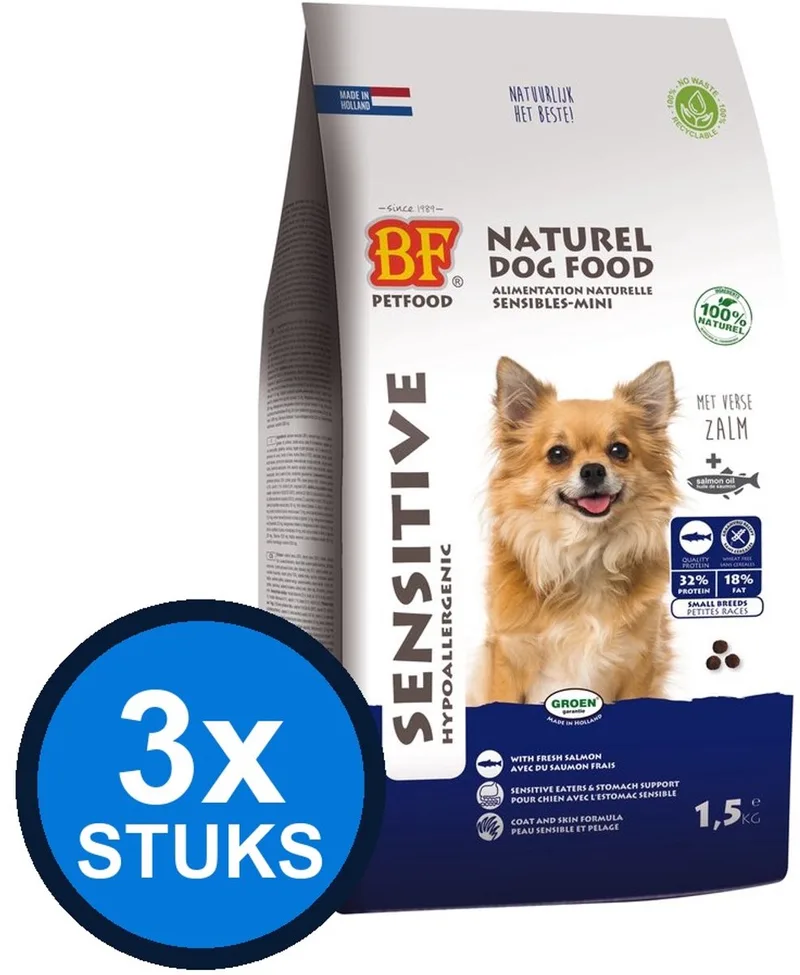 3x Biofood - sensitive small breed 1,5kg - Hondenvoer - 1.5 kg by BF Petfood – product photo