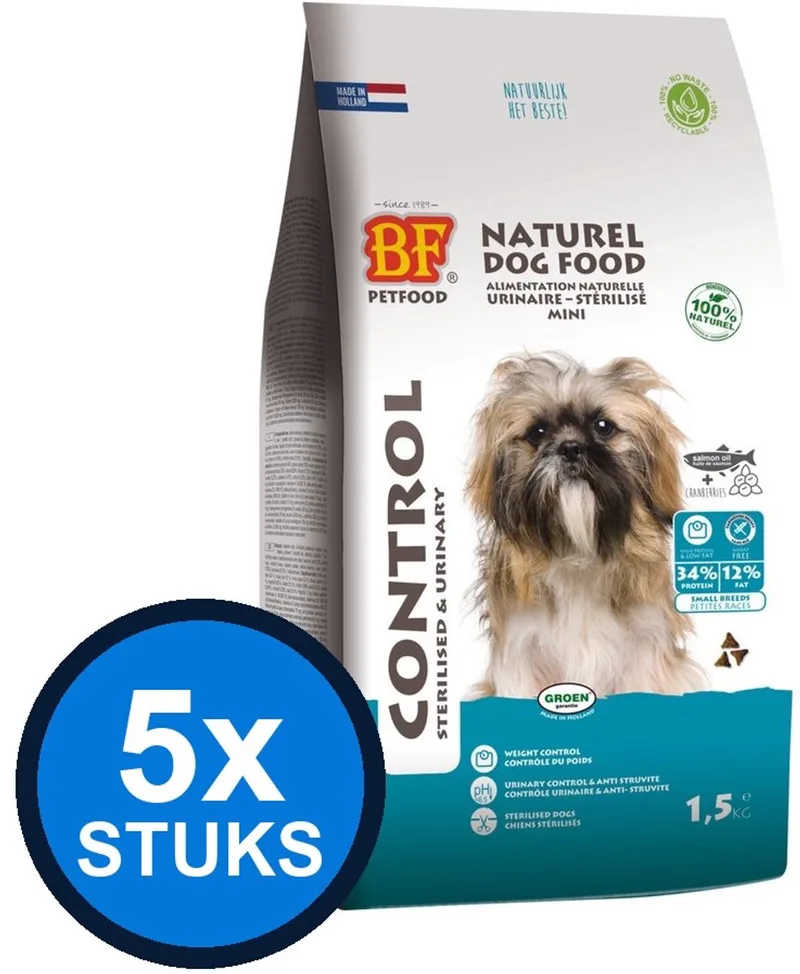 5x Biofood - control small breed 1,5kg - Hondenvoer - 1.5 kg de BF Petfood – photo produit