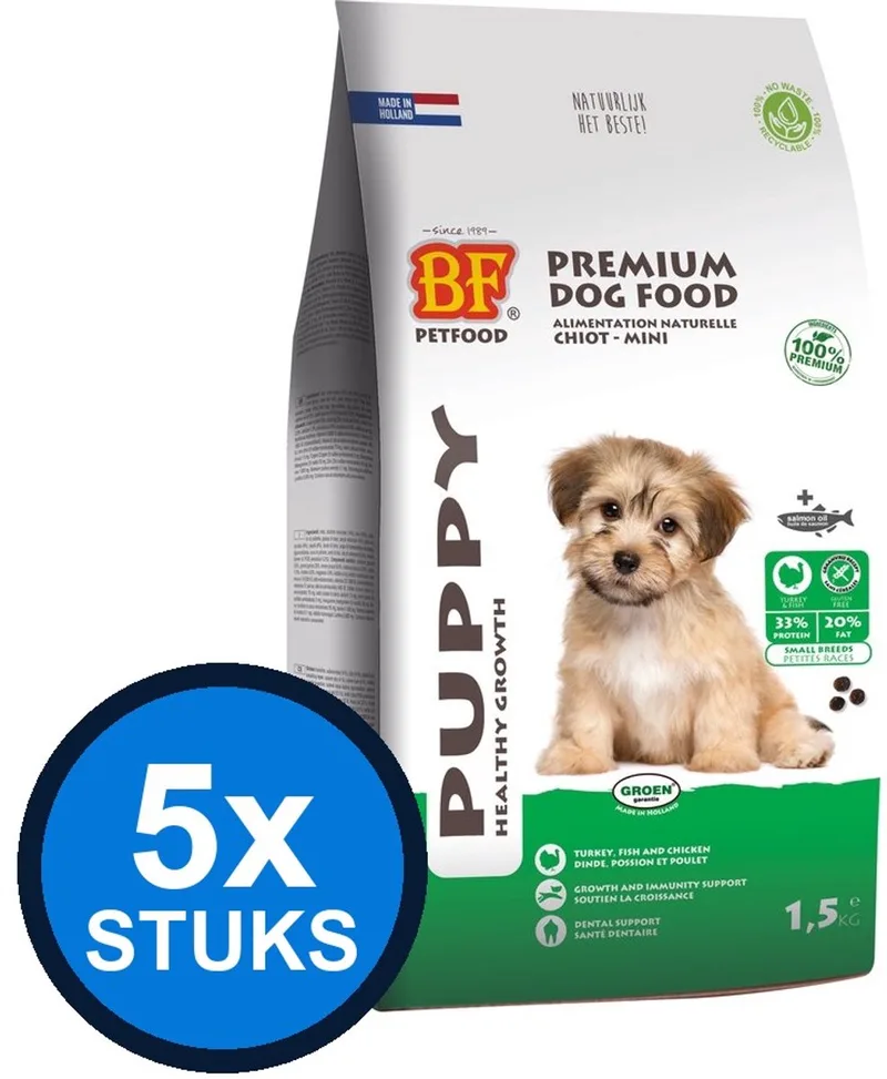 5x Biofood - puppy small breed 1,5kg - Hondenvoer - 1.5 kg von BF Petfood – Produktfoto