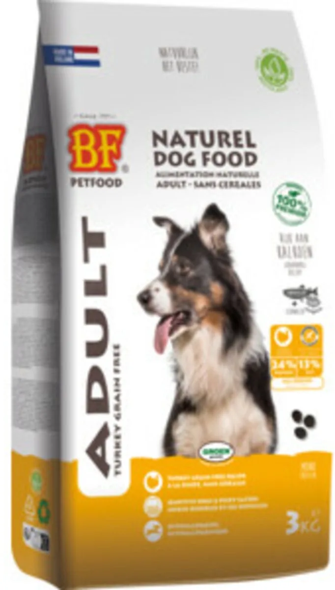 Adult Graanvrij Hondenvoer Kalkoen - 4 x 3 kg - Voordeelverpakking van BF Petfood – productfoto