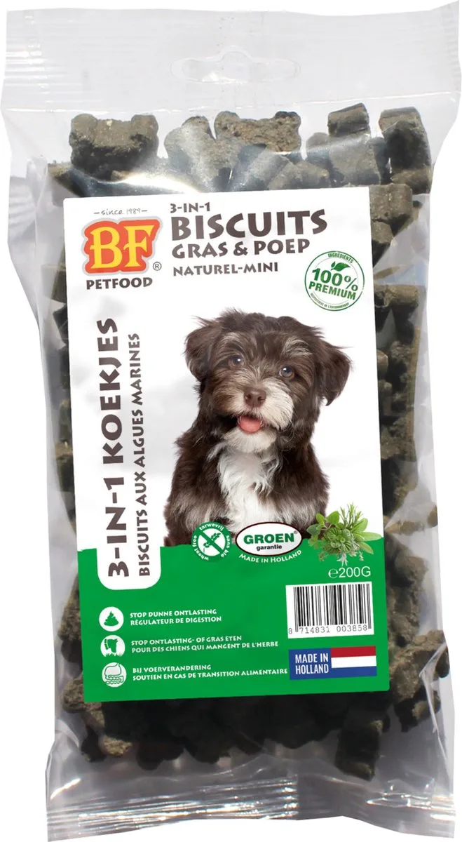 Bf 3 In 1 Koekjes - Hondensnacks - Kruiden 200 g Mini von BF Petfood – Produktfoto