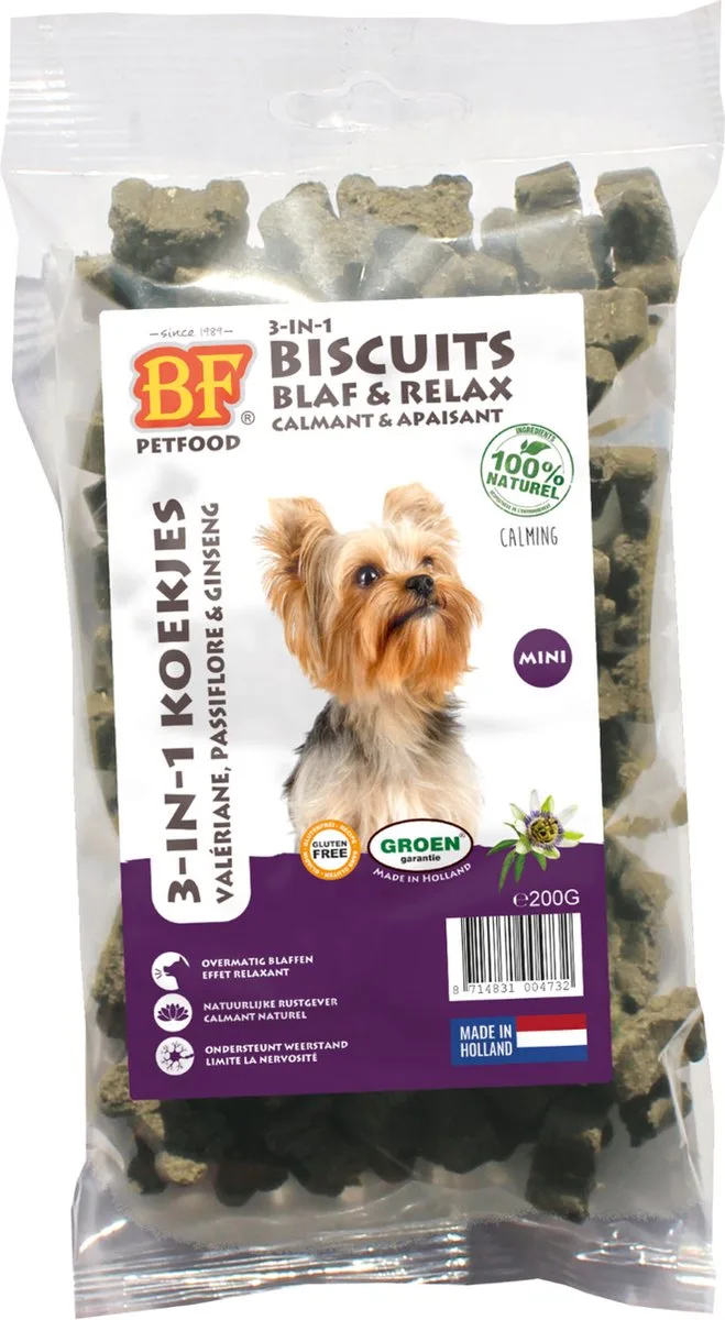Biofood 3-in-1 Hondenkoekjes - Blaf en Relax - 200gr von BF Petfood – Produktfoto
