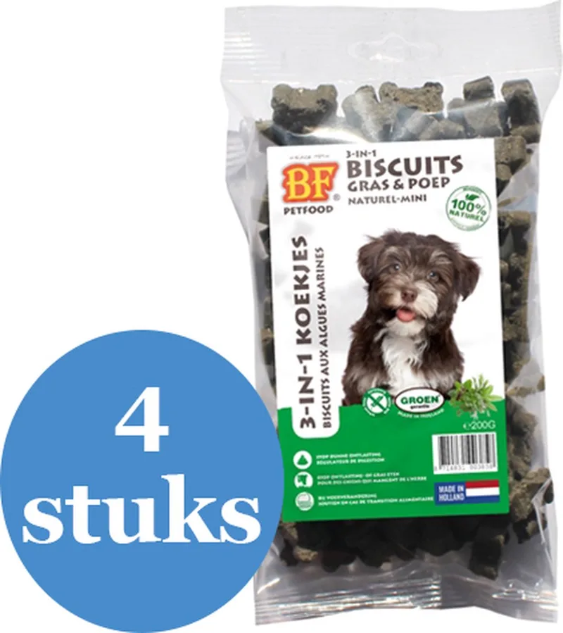 Biofood 3 In 1 Hondenmineralenkoekjes - Hondensnacks - 4 x 200 g de BF Petfood – photo produit