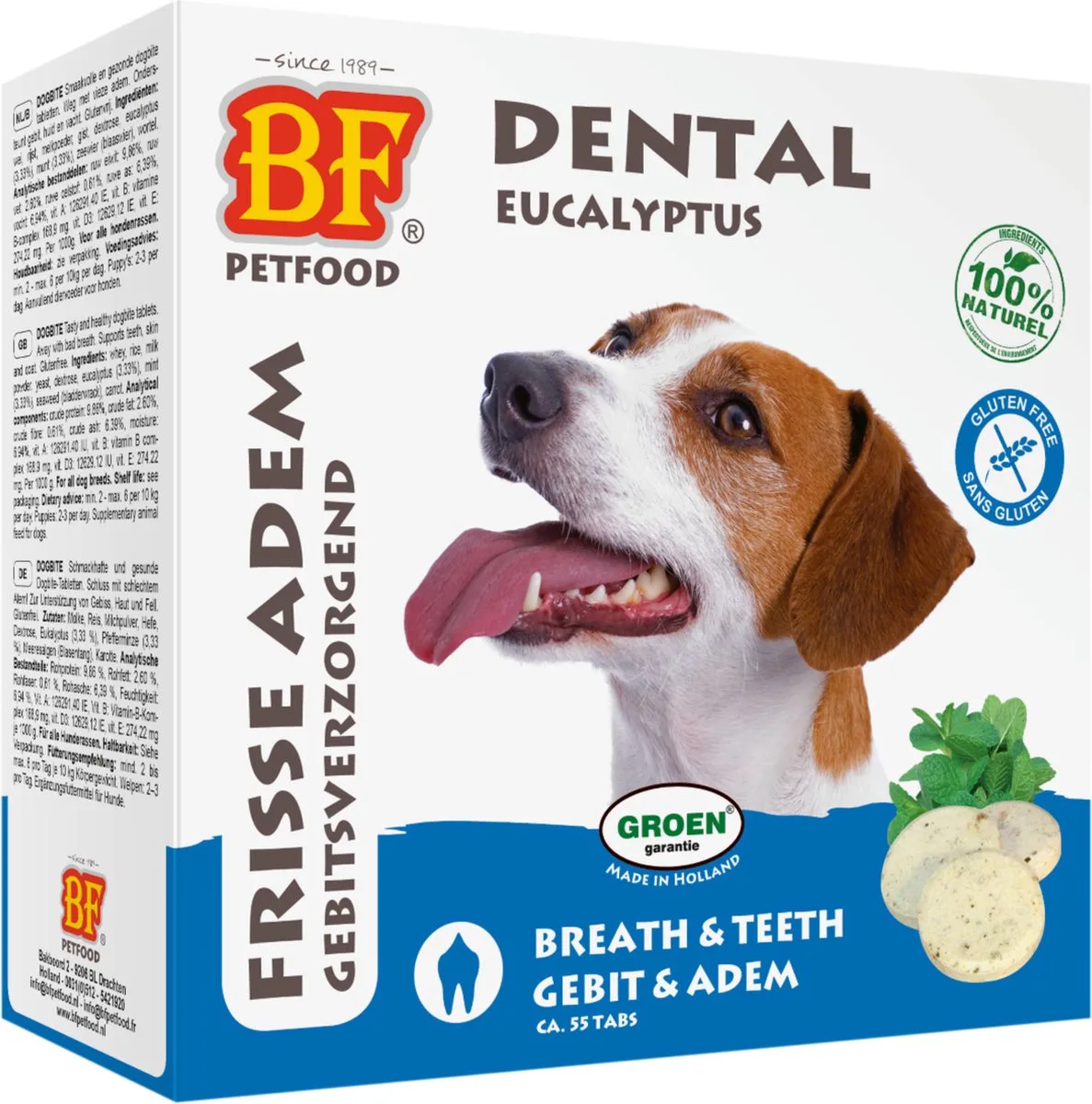 BIOFOOD DOGBITE HONDENSNOEPJE NATUREL (TANDVERZORGING) 55 ST by BF Petfood – product photo