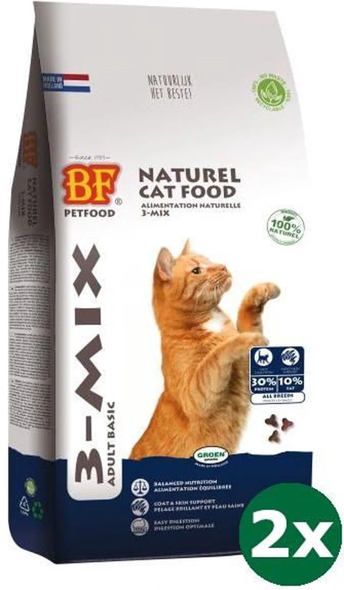 Biofood kattenvoeding kat 3-mix kattenvoer 2x 10 kg de BF Petfood – photo produit