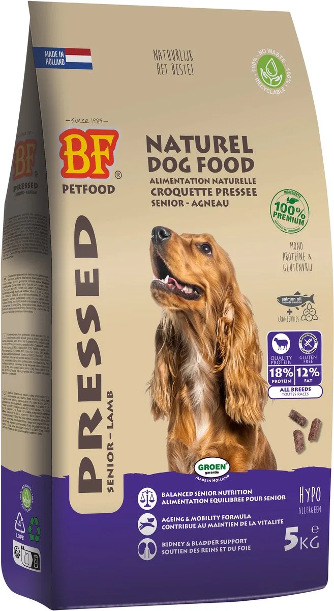 Geperst Hondenvoer Senior Lam by BF Petfood – product photo