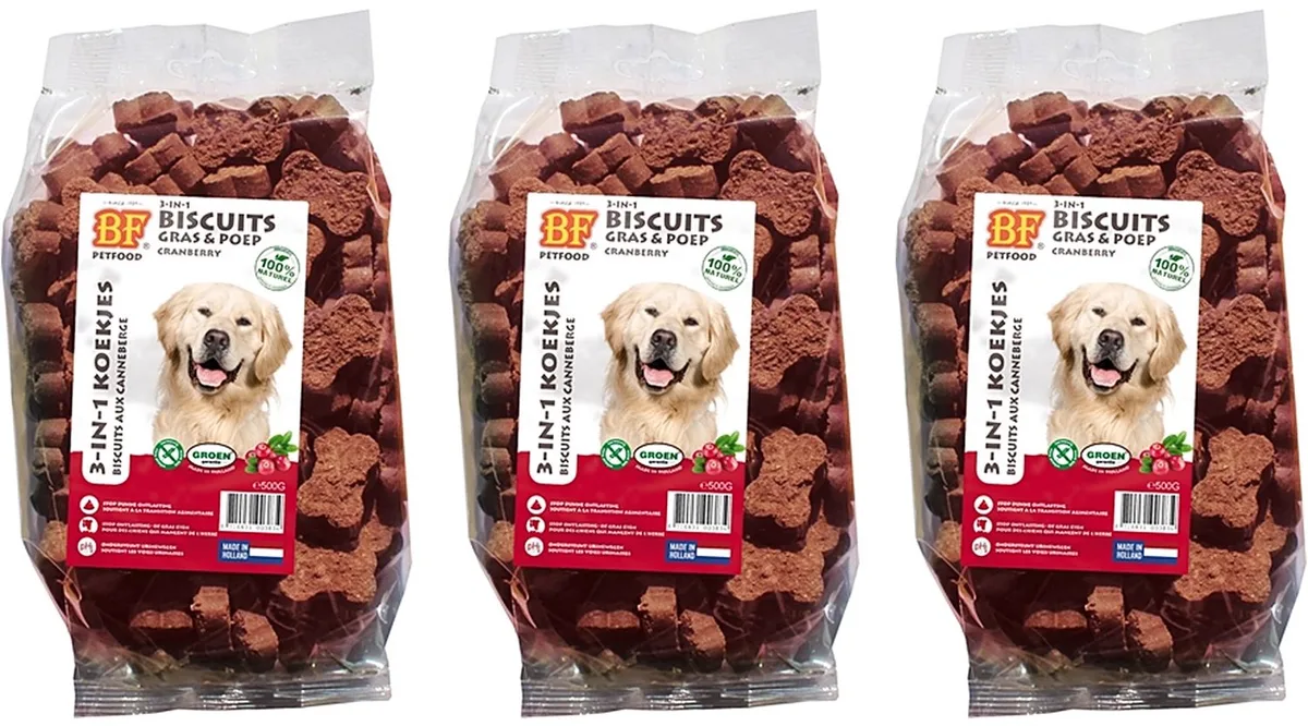 Hondenkoekjes BF Petfood - Cranberry 500g - 3 stuks - Multipack by BF Petfood – product photo