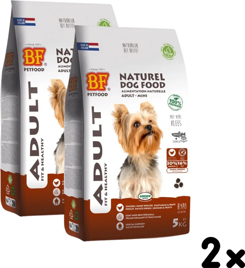Small Breed Adult Hondenvoer 2 x 5 kg von BF Petfood – Produktfoto