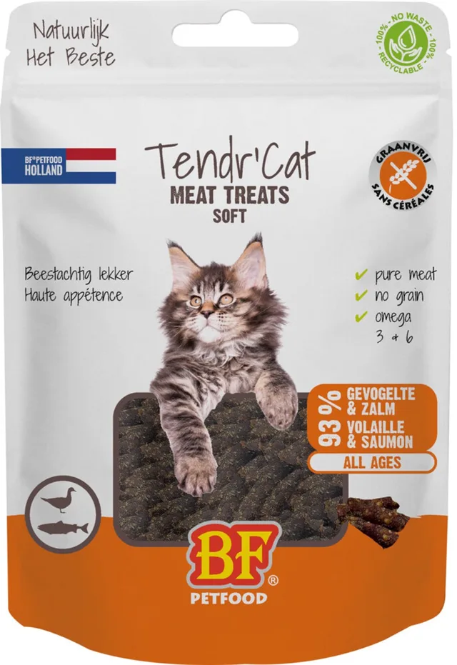 Tendr' Kattensnack Gevogelte & Zalm - 65 gr