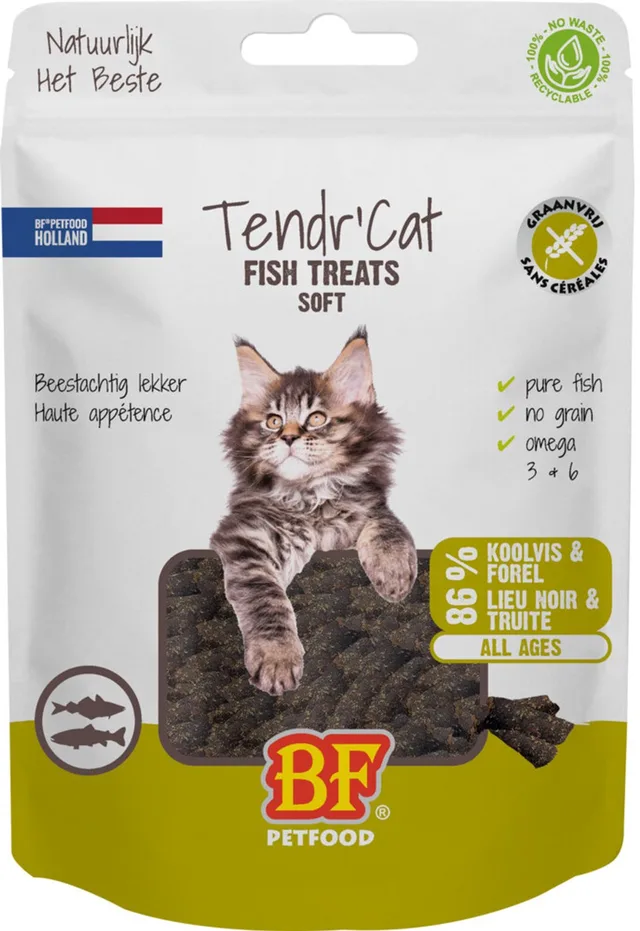 Tendr' Kattensnack Koolvis & Forel - 65 gr