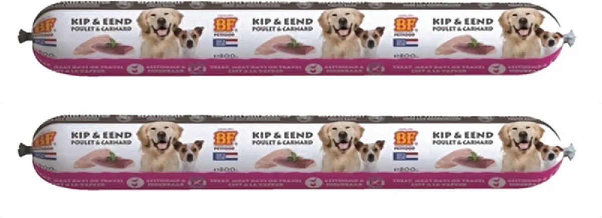 Vleesvoeding Eend houdbaar hondenvoer 800 gram - 2 stuks - Voordeelset von BF Petfood – Produktfoto