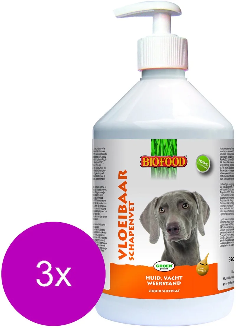 Vloeibaar - Hondensnacks - 3 x Schapenvet 500 ml by BF Petfood – product photo