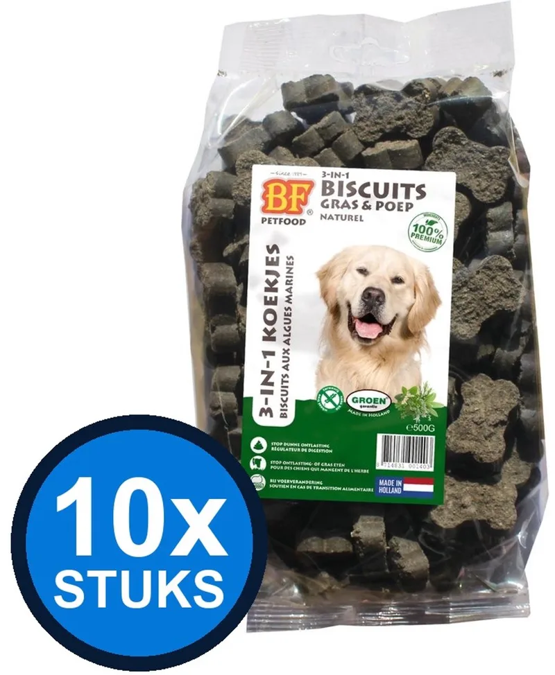 10x Biofood - 3in1 koekjes kruiden 500gr - Hondenvoer Snacks - 500 g von Biofood – Produktfoto