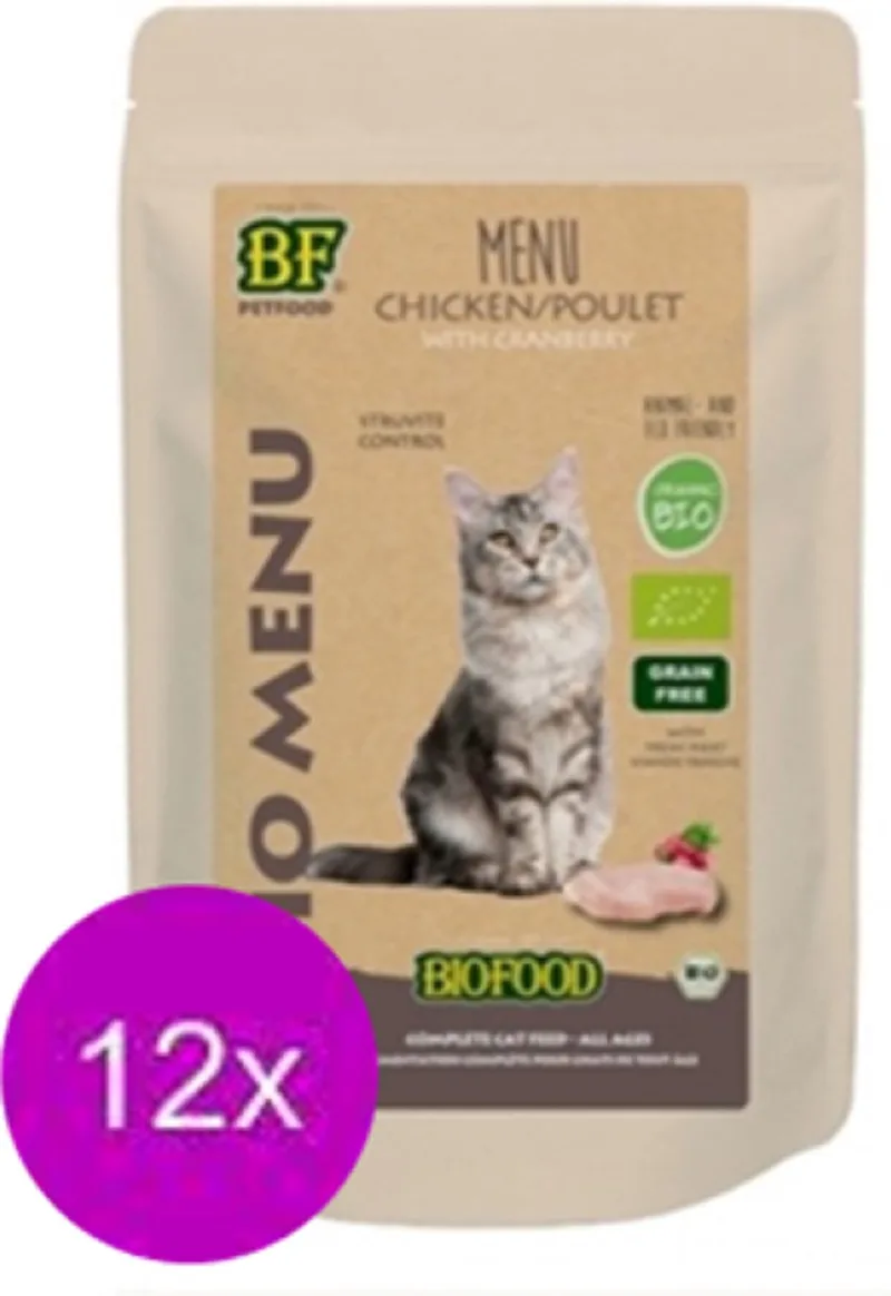 12x Biofood Organic Kip Menu - Kattenvoeding - 200g von Biofood – Produktfoto