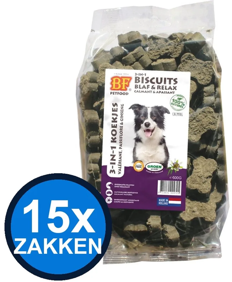 15x Biofood - 3in1 Koekjes Blaf & relax - Hondenvoer Snacks - 500 g by Biofood – product photo