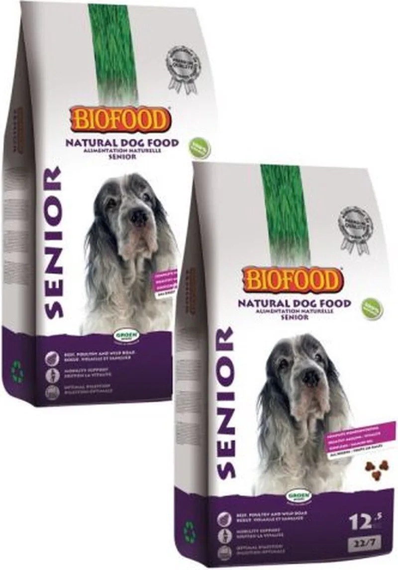 2x 12,5 kg Biofood senior hondenvoer de Biofood – photo produit