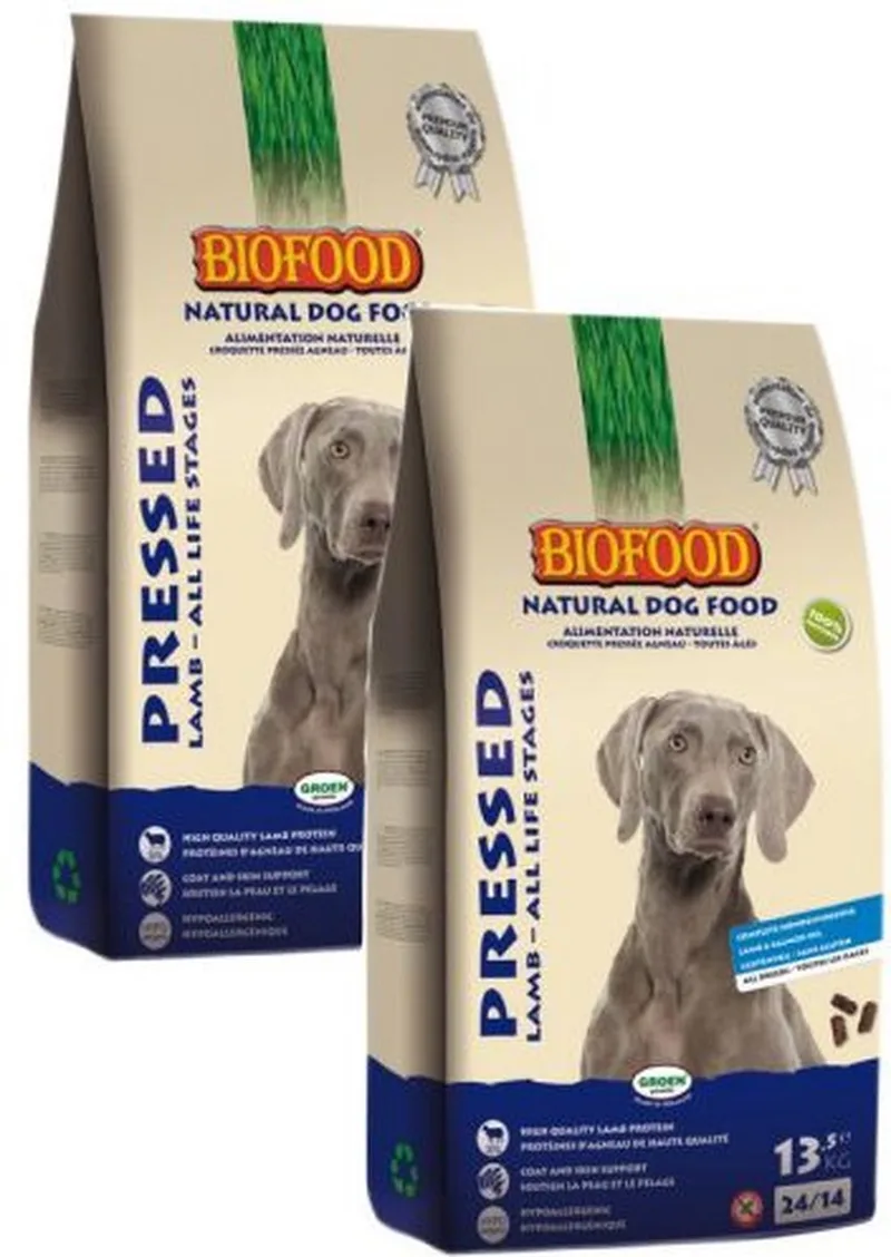 2x 13,5 kg Biofood geperst lam / rijst premium hondenvoer de Biofood – photo produit