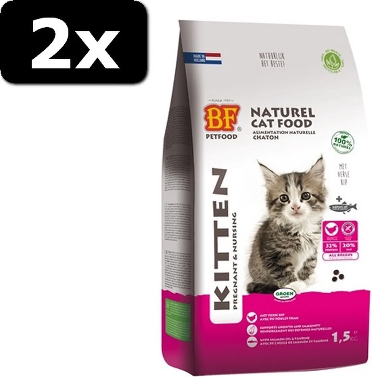 2x BIOFOOD CAT KITTEN 1,5KG by Biofood – product photo