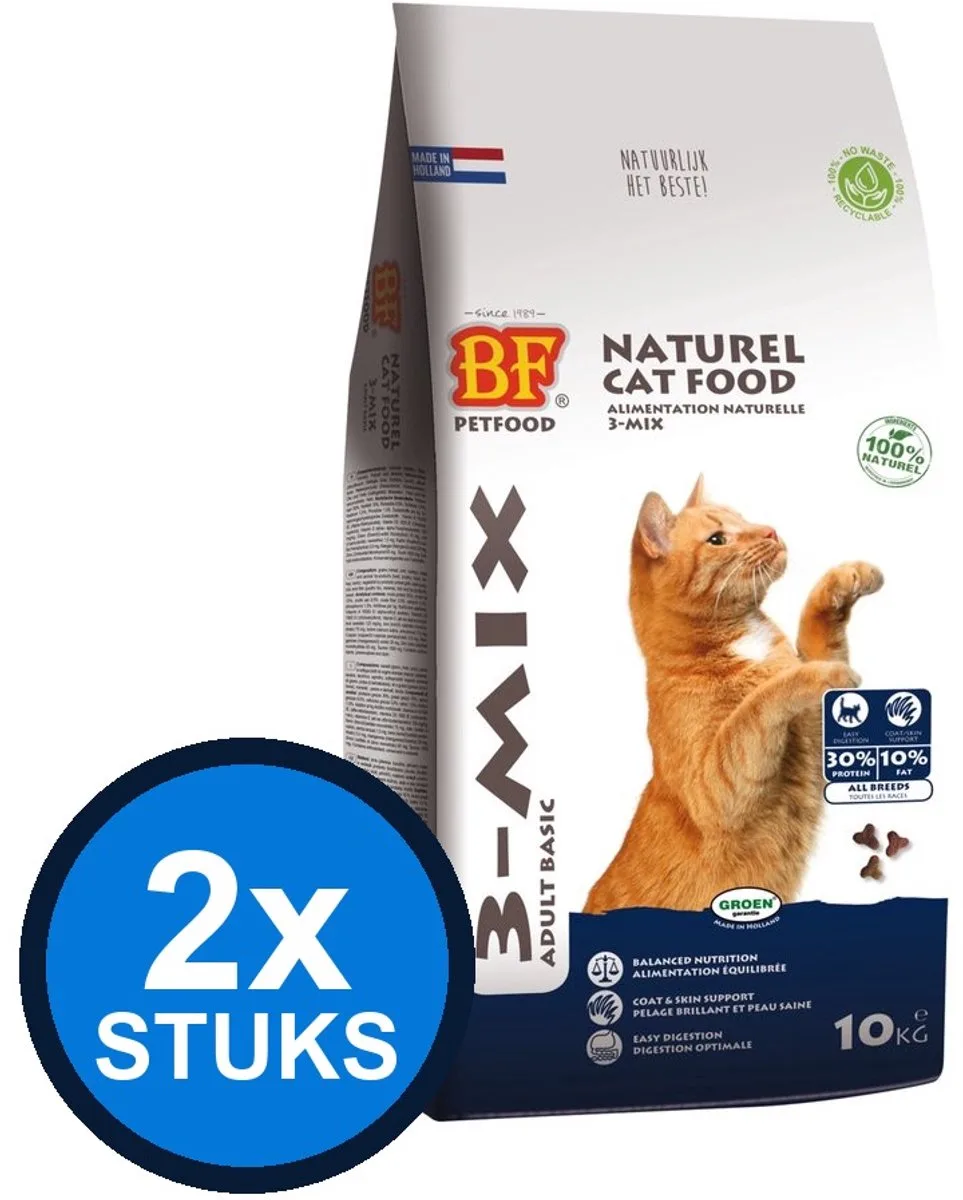 2x Biofood - Kattenbrokjes 3-mix 10kg by Biofood – product photo