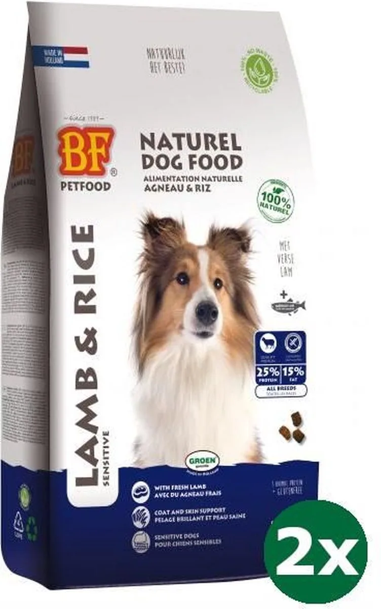 2x3kg Biofood lam/rijst hondenvoer von Biofood – Produktfoto