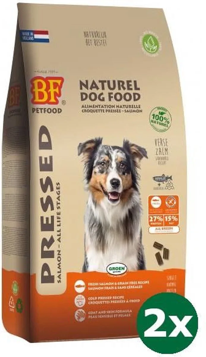 2x5 kg Biofood geperst zalm graanvrij hondenvoer von Biofood – Produktfoto