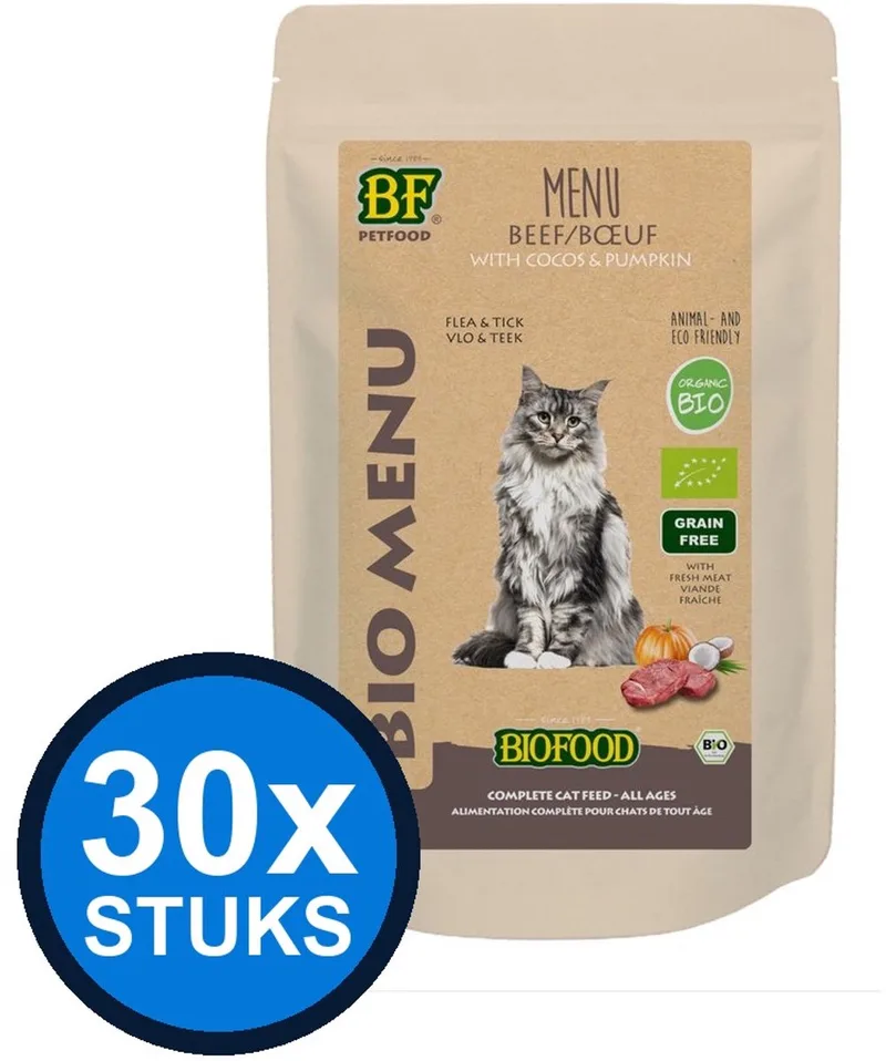 30x Biofood - Organic Rund Menu - Kattenvoer Natvoer - 100g von Biofood – Produktfoto