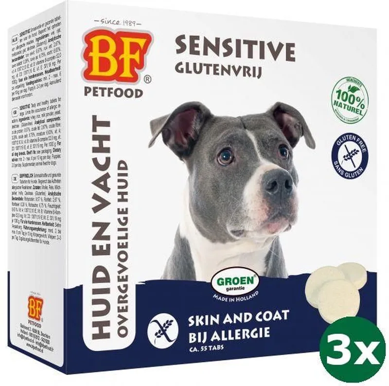 3x55 st Biofood hondensnoepje sensitive hypoallergeen skin en coat hondensnack de Biofood – photo produit