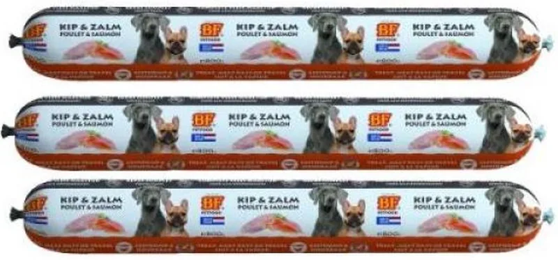 3x800 gr Biofood vleesvoeding zalm hondenvoer von Biofood – Produktfoto