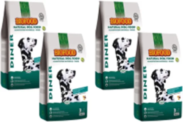 4x Biofood Diner - Hondenvoer - 3kg