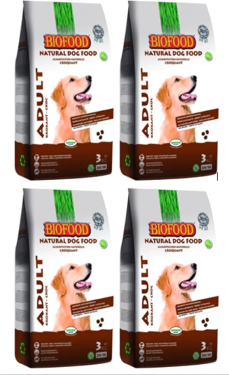 4x Biofood Krokant - Hondenvoer - 3kg von Biofood – Produktfoto