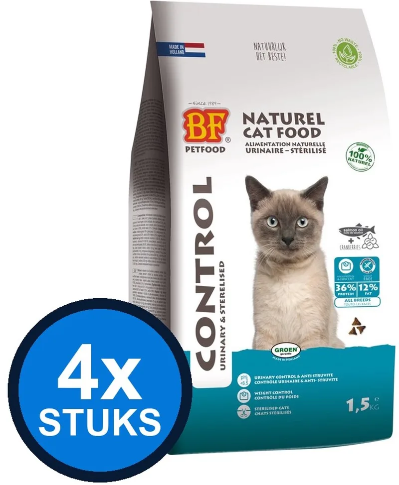 4x Biofood Premium Control Urinary/Sterilised - Kattenvoeding - 1.5kg von Biofood – Produktfoto