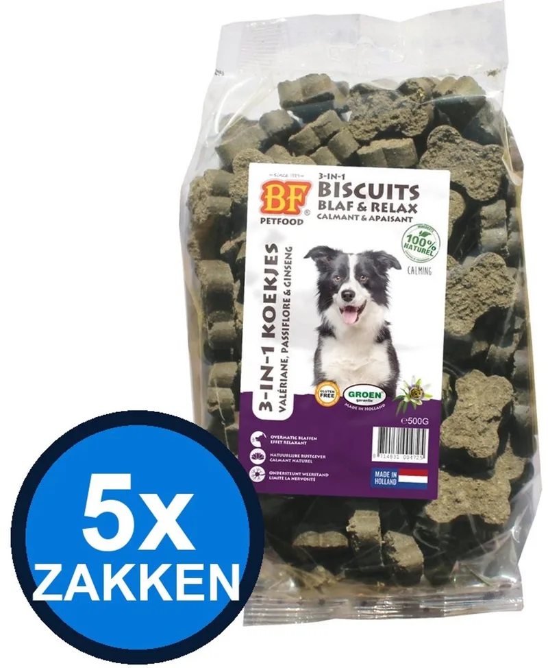 5x Biofood - 3in1 Koekjes Blaf & relax - Hondenvoer Snacks - 500 g von Biofood – Produktfoto