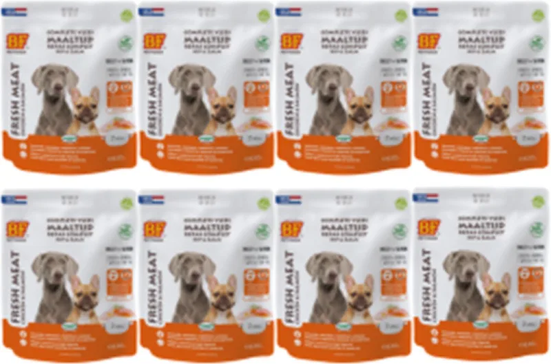 8x Biofood Vleesvoeding Compleet Kip en Zalm - Hondenvoer - 630g by Biofood – product photo