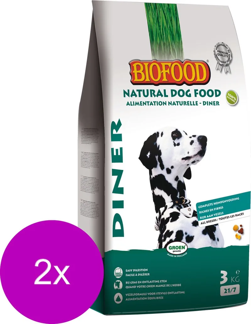 Bf Diner - Hondenvoer - 2 x 3 kg by Biofood – product photo