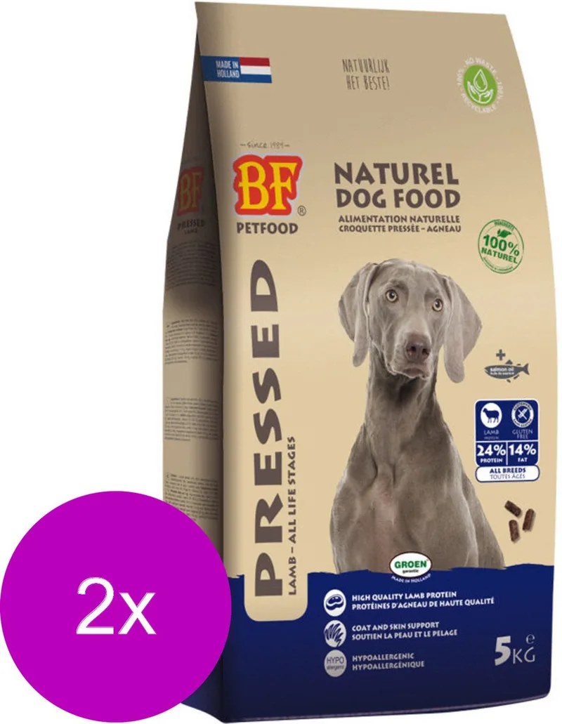 Bf Geperst Lam&Rijst - Hondenvoer - 2 x 5 kg by Biofood – product photo