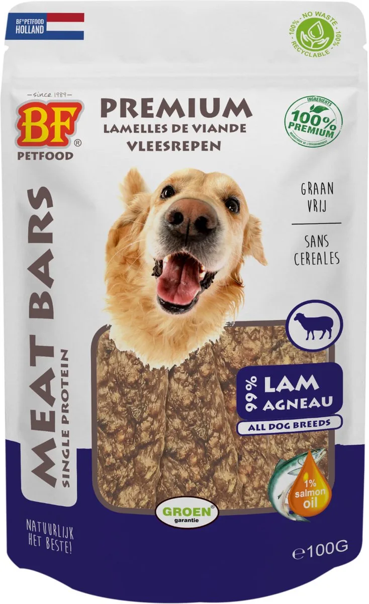 Bf Meat Bars 100 g - Hondensnacks - Lam by Biofood – product photo
