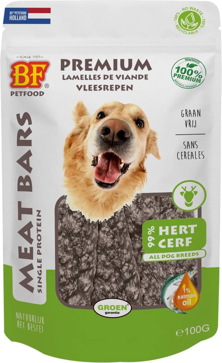 Bf Meat Bars 200 g - Hondensnacks - Hert by Biofood – product photo