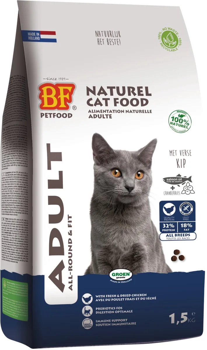 Bf Ncf Adult - Fit - Kattenvoer - Kip Vis Zalm 1.5 kg de Biofood – photo produit