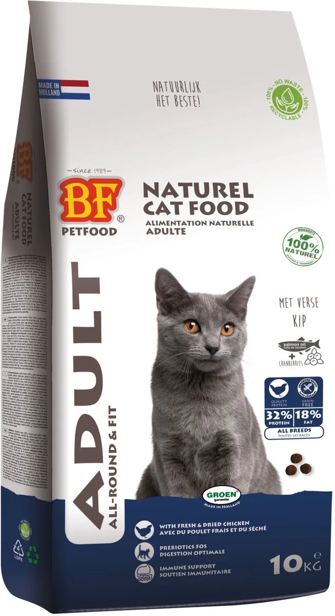 Bf Ncf Adult - Fit - Kattenvoer - Kip Vis Zalm 10 kg von Biofood – Produktfoto
