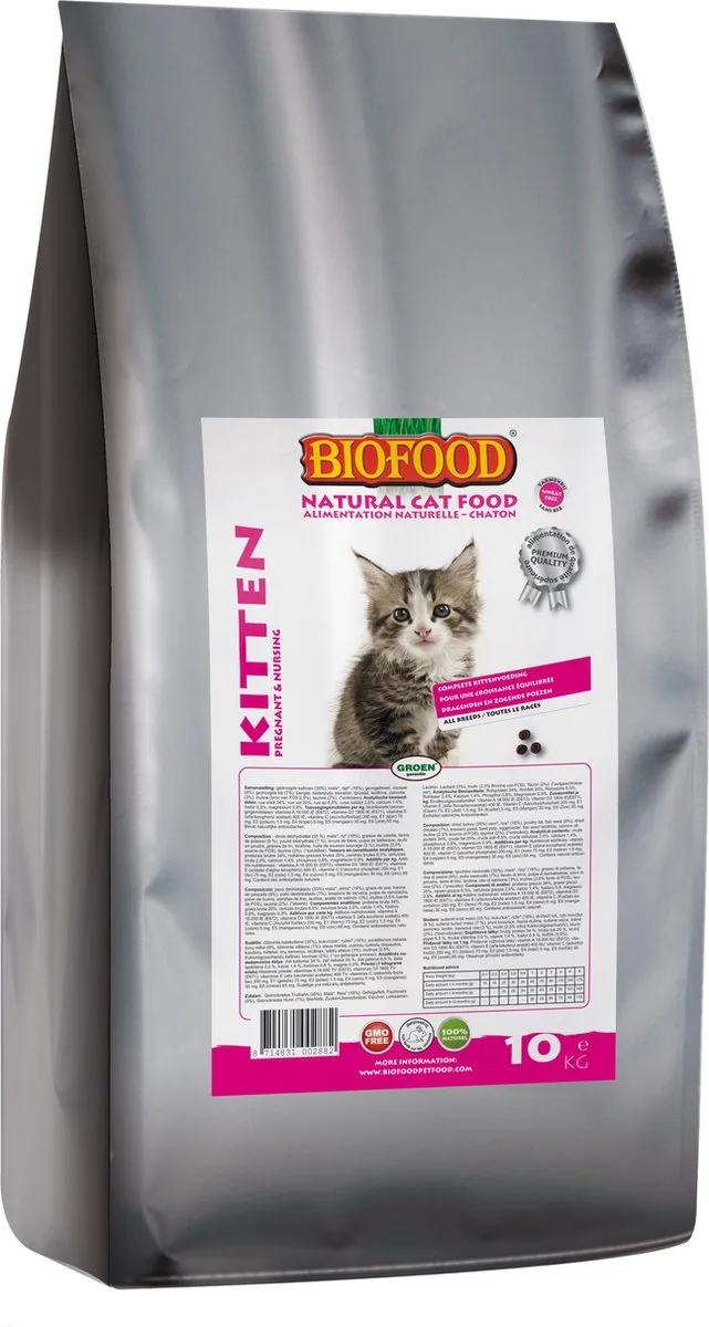 Bf Ncf Kitten Pregnant&Nursing - Kattenvoer - Kalkoen Vis Kip 10 kg de Biofood – photo produit